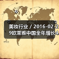 美妆行业 / 2016-02-29欧莱雅中国全年增长4.6% 中国市场CEO换人（图1）
