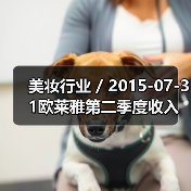 美妆行业 / 2015-07-31欧莱雅第二季度收入飙升15.3%达70亿美元（图2）