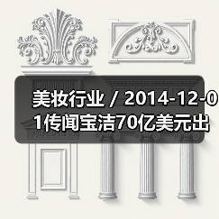 美妆行业 / 2014-12-01传闻宝洁70亿美元出售威娜头发护理业务（图3）