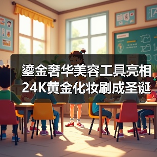 鎏金奢华美容工具亮相 24K黄金化妆刷成圣诞礼物新宠（图1）