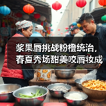 浆果唇挑战粉橙统治，春夏秀场甜美咬唇妆成焦点（图2）