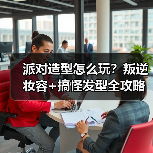 派对造型怎么玩？叛逆妆容+搞怪发型全攻略（图2）