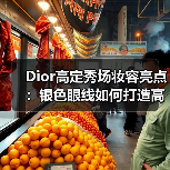 Dior高定秀场妆容亮点：银色眼线如何打造高反差对比？（图1）